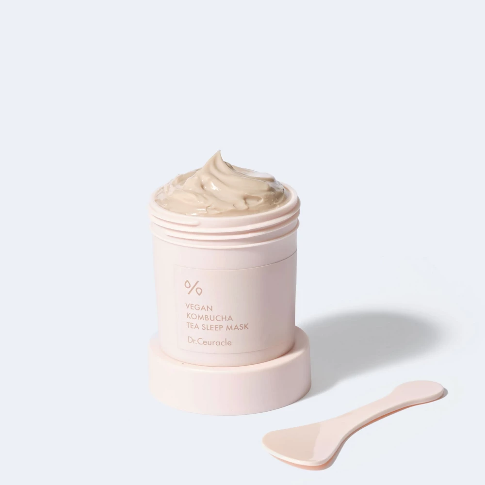 Dr. Ceuracle Vegan Kombucha Tea Sleep Mask 100ml - Веганська зволожуюча антиоксидантна маска для обличчя з екстрактом комбучі та бакучіолом - фото №3 Dr. Ceuracle Vegan Kombucha Tea Sleep Mask 100ml - Веганська зволожуюча антиоксидантна маска для обличчя з екстрактом комбучі та бакучіолом - фото №3